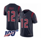 Youth Houston Texans #12 Kenny Stills Limited Navy Blue Rush Vapor Untouchable 100th Season Football Jersey