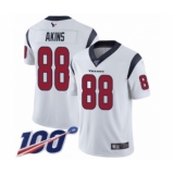 Men's Houston Texans #88 Jordan Akins White Vapor Untouchable Limited Player 100th Season Football Jersey