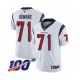 Men's Houston Texans #71 Tytus Howard White Vapor Untouchable Limited Player 100th Season Football Jersey
