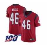 Men's Houston Texans #46 Jon Weeks Red Alternate Vapor Untouchable Limited Player 100th Season Football Jersey
