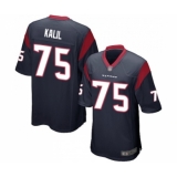 Men's Houston Texans #75 Matt Kalil Game Navy Blue Team Color Football Jersey