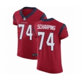 Men's Houston Texans #74 Max Scharping Red Alternate Vapor Untouchable Elite Player Football Jersey