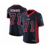 Men's Houston Texans #71 Tytus Howard Limited Navy Blue Rush Drift Fashion Football Jersey