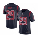 Men's Houston Texans #29 Bradley Roby Limited Navy Blue Rush Vapor Untouchable Football Jersey