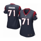 Women's Houston Texans #71 Tytus Howard Game Navy Blue Team Color Football Jersey