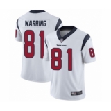 Youth Houston Texans #81 Kahale Warring White Vapor Untouchable Limited Player Football Jersey