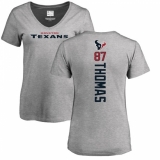 NFL Women's Nike Houston Texans #87 Demaryius Thomas Ash Backer T-Shirt