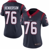 Women's Nike Houston Texans #76 Seantrel Henderson Navy Blue Team Color Vapor Untouchable Limited Player NFL Jersey