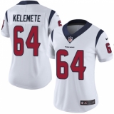 Women's Nike Houston Texans #64 Senio Kelemete White Vapor Untouchable Limited Player NFL Jersey