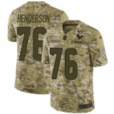 Youth Nike Houston Texans #76 Seantrel Henderson Limited Camo 2018 Salute to Service NFL Jersey