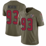 Men's Nike Houston Texans #93 Joel Heath Limited Olive 2017 Salute to Service NFL Jersey