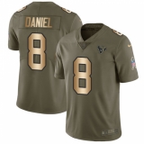 Youth Nike Houston Texans #8 Trevor Daniel Limited Olive Gold 2017 Salute to Service NFL Jersey