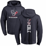 NFL Nike Houston Texans #51 Dylan Cole Navy Blue Backer Pullover Hoodie