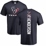 NFL Nike Houston Texans #76 Seantrel Henderson Navy Blue Backer T-Shirt
