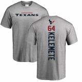 NFL Nike Houston Texans #64 Senio Kelemete Ash Backer T-Shirt