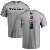NFL Nike Houston Texans #21 Tyler Ervin Ash Backer T-Shirt