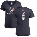 NFL Women's Nike Houston Texans #92 Brandon Dunn Navy Blue Backer T-Shirt