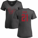 NFL Women's Nike Houston Texans #21 Tyler Ervin Ash One Color T-Shirt