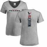 NFL Women's Nike Houston Texans #21 Tyler Ervin Ash Backer T-Shirt