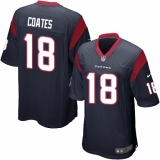 Men's Nike Houston Texans #18 Sammie Coates Game Navy Blue Team Color NFL Jersey