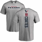 NFL Nike Houston Texans #18 Sammie Coates Ash Backer T-Shirt