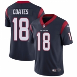 Youth Nike Houston Texans #18 Sammie Coates Navy Blue Team Color Vapor Untouchable Limited Player NFL Jersey