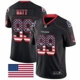 Men's Nike Houston Texans #99 J.J. Watt Limited Black Rush USA Flag NFL Jersey