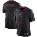Men's Nike Houston Texans #4 Deshaun Watson Limited Lights Out Black Rush NFL Jersey