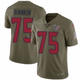 Youth Nike Houston Texans #75 Martinas Rankin Limited Olive 2017 Salute to Service NFL Jersey