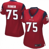 Women's Nike Houston Texans #75 Martinas Rankin Game Red Alternate NFL Jersey