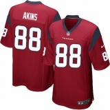 Men's Nike Houston Texans #88 Jordan Akins Game Red Alternate NFL Jersey