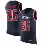 Men's Nike Houston Texans #26 Lamar Miller Limited Navy Blue Rush Player Name & Number Tank Top NFL Jersey