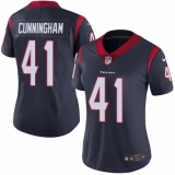 Women's Nike Houston Texans #41 Zach Cunningham Elite Navy Blue Team Color NFL Jersey