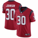 Men's Nike Houston Texans #30 Kevin Johnson Limited Red Alternate Vapor Untouchable NFL Jersey