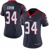 Women's Nike Houston Texans #34 Tyler Ervin Elite Navy Blue Team Color NFL Jersey