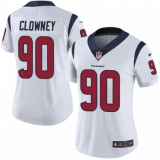 Women's Nike Houston Texans #90 Jadeveon Clowney Limited White Vapor Untouchable NFL Jersey