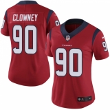 Women's Nike Houston Texans #90 Jadeveon Clowney Limited Red Alternate Vapor Untouchable NFL Jersey