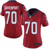 Women's Nike Houston Texans #70 Julien Davenport Limited Red Alternate Vapor Untouchable NFL Jersey