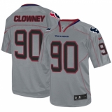 Men's Nike Houston Texans #90 Jadeveon Clowney Elite Lights Out Grey NFL Jersey