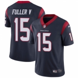 Youth Nike Houston Texans #15 Will Fuller V Limited Navy Blue Team Color Vapor Untouchable NFL Jersey