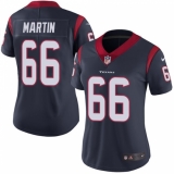 Women's Nike Houston Texans #66 Nick Martin Elite Navy Blue Team Color NFL Jersey