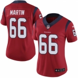 Women's Nike Houston Texans #66 Nick Martin Limited Red Alternate Vapor Untouchable NFL Jersey