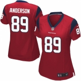 Women's Nike Houston Texans #89 Stephen Anderson Game Red Alternate NFL Jersey