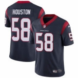 Men's Nike Houston Texans #58 Lamarr Houston Navy Blue Team Color Vapor Untouchable Limited Player NFL Jersey