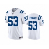 Men's Indianapolis Colts #53 Shaquille Leonard White 2023 F.U.S.E Vapor Untouchable Stitched Football Jersey