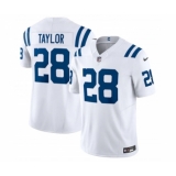 Men's Indianapolis Colts #28 Jonathan Taylor White 2023 F.U.S.E Vapor Untouchable Stitched Football Jersey