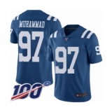 Youth Indianapolis Colts #97 Al-Quadin Muhammad Limited Royal Blue Rush Vapor Untouchable 100th Season Football Jersey