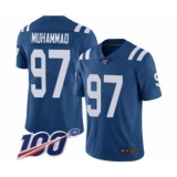Youth Indianapolis Colts #97 Al-Quadin Muhammad Royal Blue Team Color Vapor Untouchable Limited Player 100th Season Football Jersey
