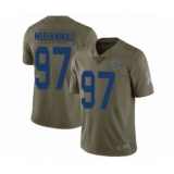Youth Indianapolis Colts #97 Al-Quadin Muhammad Limited Olive 2017 Salute to Service Football Jersey