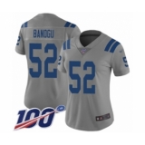 Women's Indianapolis Colts #52 Ben Banogu Limited Gray Inverted Legend 100th Season Football Jersey
